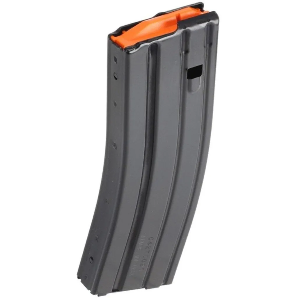 DB15 30 Round Standard Aluminum Magazine Black with Orange Follower