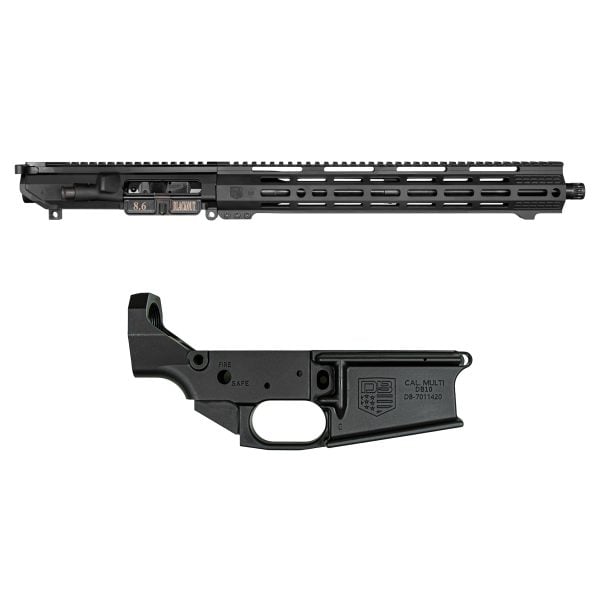 DB10 8.6 BLACKOUT 16" UPPER ASSEMBLY W/ 15″ M-LOK ANTI-ROTATION S RAIL, BLACK WITH BCG & CHGH | LOWER BUNDLE