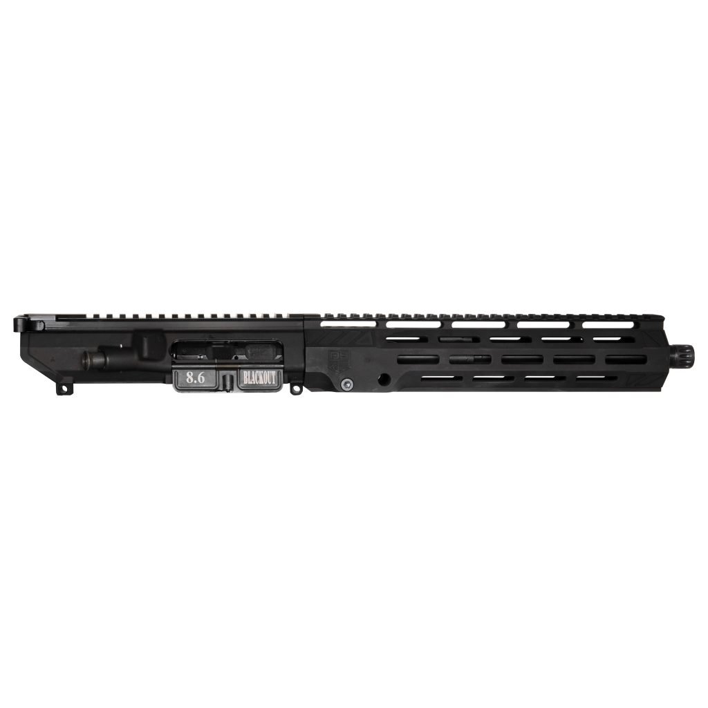 DB10 8.6 BLACKOUT 12" UPPER ASSEMBLY W/ 11" M-LOK ANTI-ROTATION S RAIL, BLACK WITH BCG & CHGH