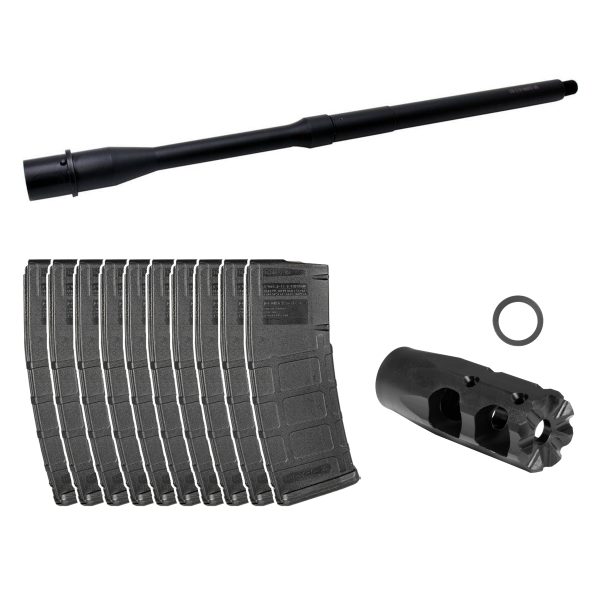 5.56mm, Cold Hammer Forged Barrel | DB15 .223/5.56 DB Obsidian Muzzle Brake w/ Crush Washer | MAGS
