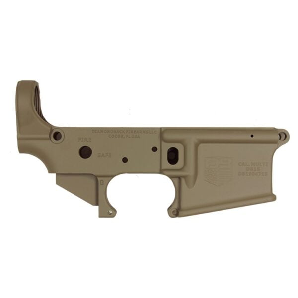 BLEM DB15 223/556/300BO STRIPPED CARBON SERIES RIFLE LOWER, FDE, NO MAGAZINE