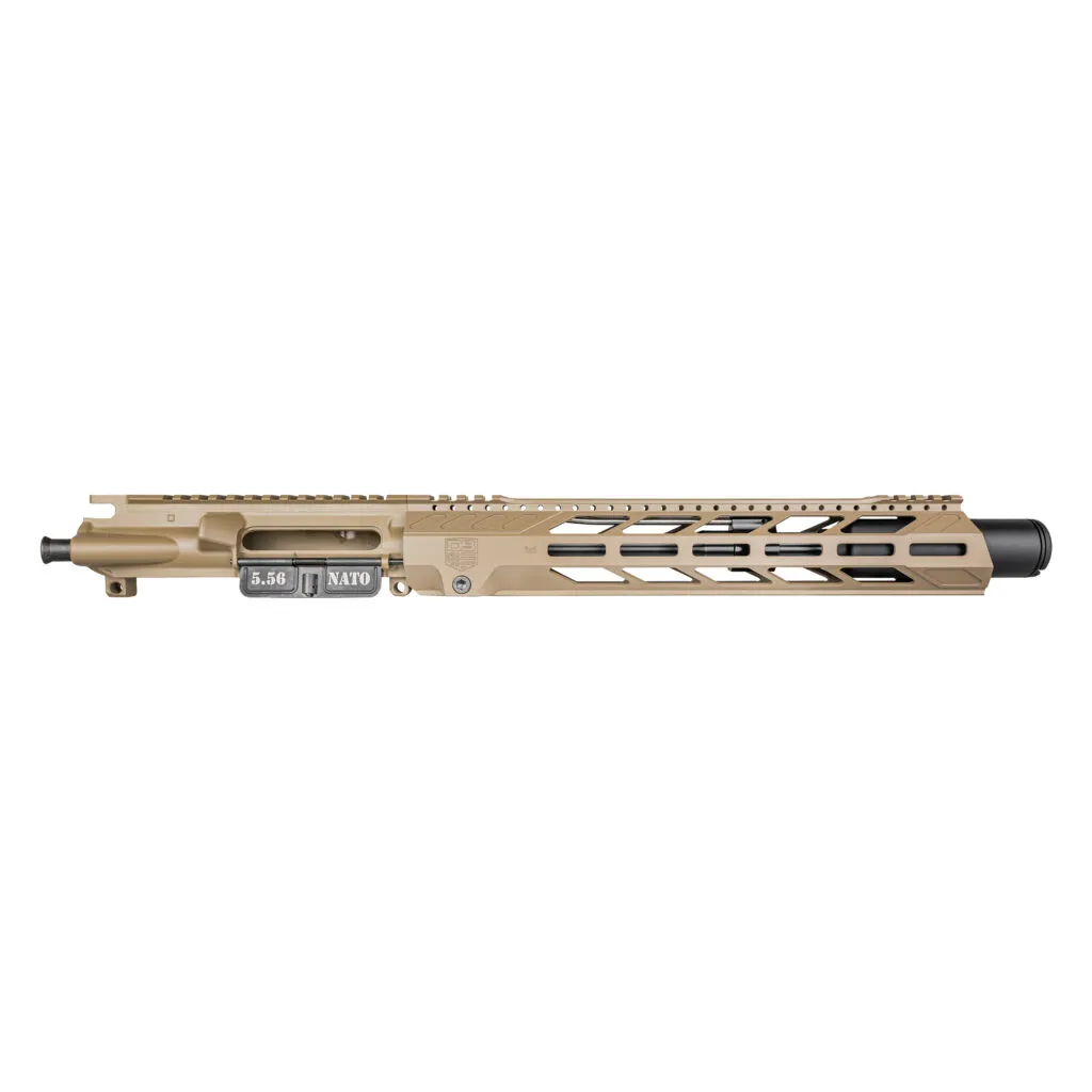 DB15 5.56 NATO DIAMOND SERIES 10" UPPER ASSEMBLY W/ 13" M-LOK ANTI ROTATION S RAIL 5" FLASH CAN, FLAT DARK EARTH