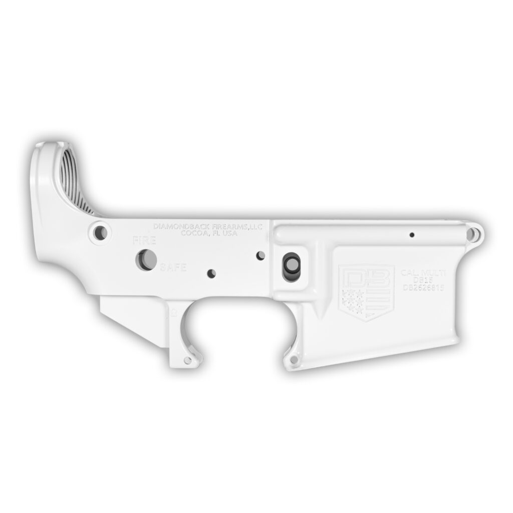 DB15 223/556/300BO STRIPPED CARBON SERIES RIFLE LOWER, WHITE, NO MAGAZINE.......MUST PROVIDE A VALID FFL