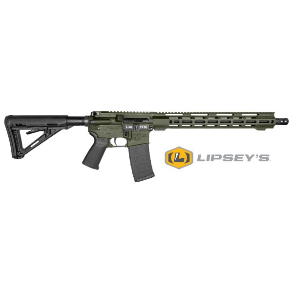 DB15, 16" Carbon Series w/ 15” M-LOK Rail, 5.56 NATO, OD Green - Lipsey Exclusive