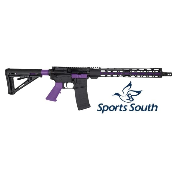 DB15, 16" Carbon Series w/ 15” M-LOK Rail, 5.56 NATO, Black w/ Purple Barrell - Sports South Exclusive