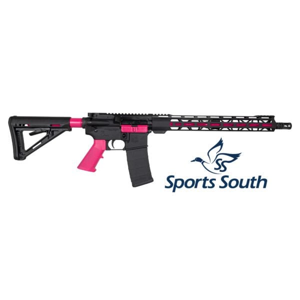 DB15, 16" Carbon Series w/ 15” M-LOK Rail, 5.56 NATO, Black w/ Pink Barrell - Sports South Exclusive
