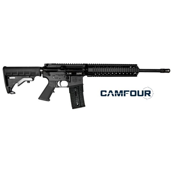 Camfour Exclusive, DB15,16", w/ 10" Free Float Rail, 5.56 NATO, Black