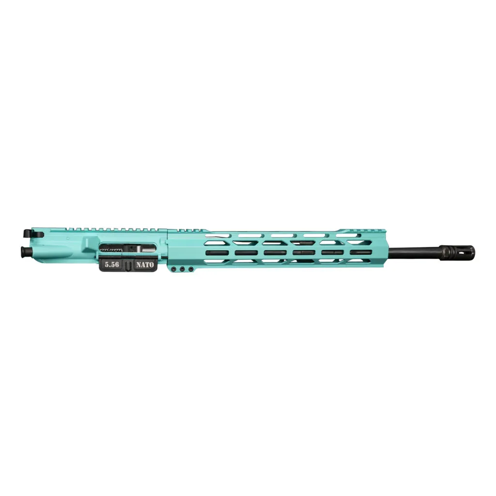 DB15 5.56 NATO CARBON SERIES 16" UPPER ASSEMBLY W/ 12" CCML RAIL, ROBINS EGG