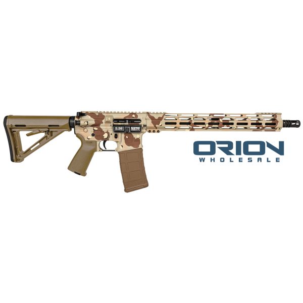 DB15, 16", Carbon Series w/ 15" M-LOK Rail, 5.56 NATO, Desert Camo - Orion Exclusive