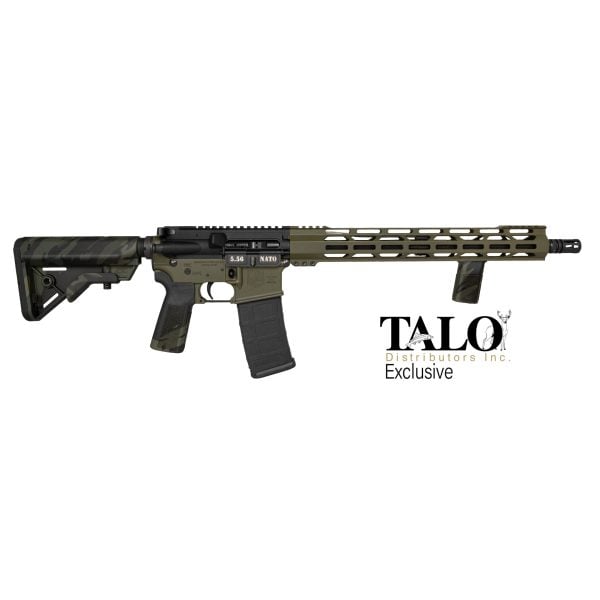 DB15, 16" Carbon Series w/ 15” M-LOK Rail, 5.56 NATO, Duo-Tone Black / OD Green - Talo Exclusive