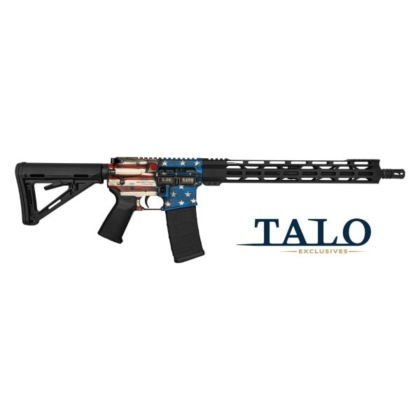 Talo Exclusive, DB15, 16", w/ 15" M-LOK Rail, 5.56 NATO, Black / American Flag Pattern