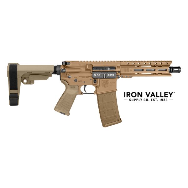 Iron Valley Exclusive, DB15, 7" Pistol, w/ 7" M-LOK Rail, 5.56 NATO, Burnt Bronze