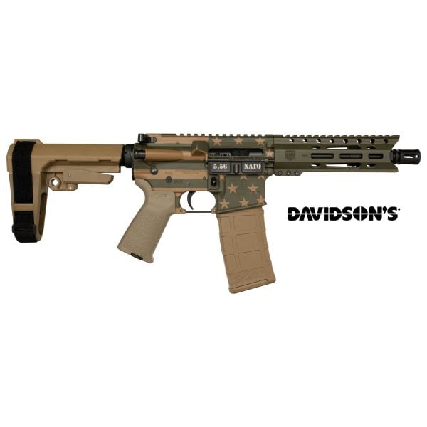 Davidsons Exclusive, DB15, 7", w/ 6" PC M-LOK Rail, 5.56 NATO, American Flag Pattern