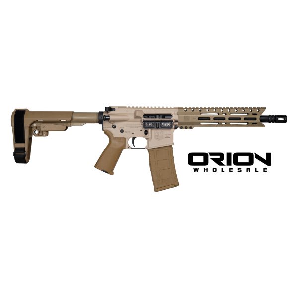 Orian Exclusive, DB15, 10" Pistol w/ 9" M-LOK Rail, 5.56 NATO, MCMILLAN Tan & Desert Tan