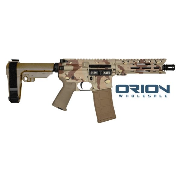 DB15, 7", 5.56 NATO w/ 6" PC M-LOK Rail, Desert Camo - Orion Exclusive