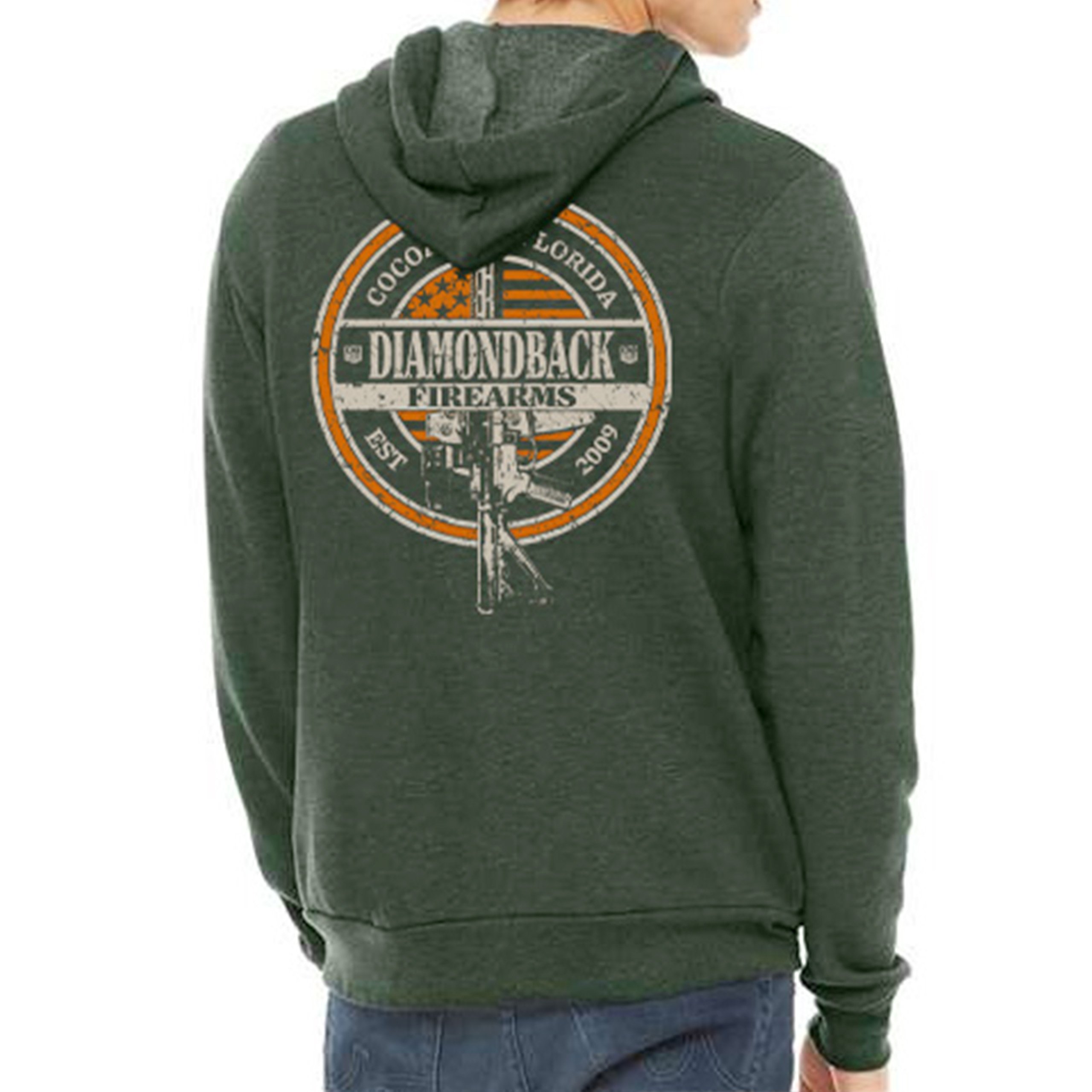 DBF Badge Zip Up Heather Forest