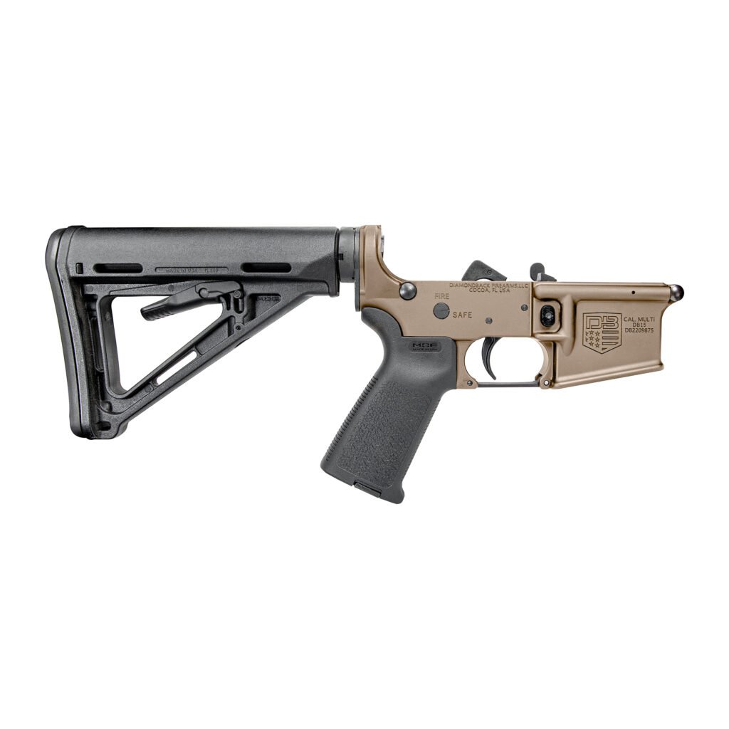 DB15 223/556/300BO COMPLETE ASSEMBLED RIFLE LOWER, FDE, MAGPUL FURNITURE, NO MAGAZINE - MUST PROVIDE A VALID FFL