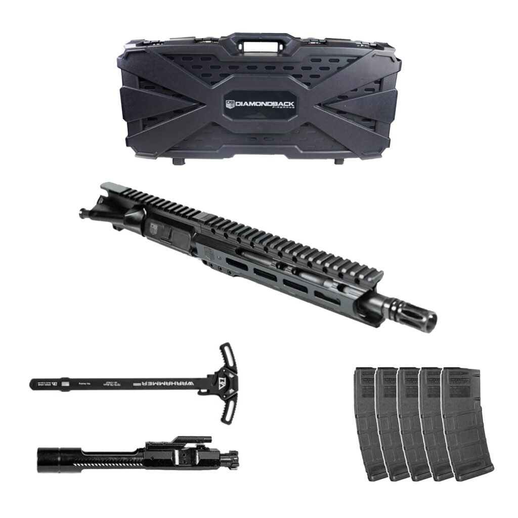 DB15 .300 AAC CARBON SERIES 10″ UPPER ASSEMBLY W/ 9″ PC M-LOK RAIL, BLACK | BCGS & AMBI CH | Magazine | Case