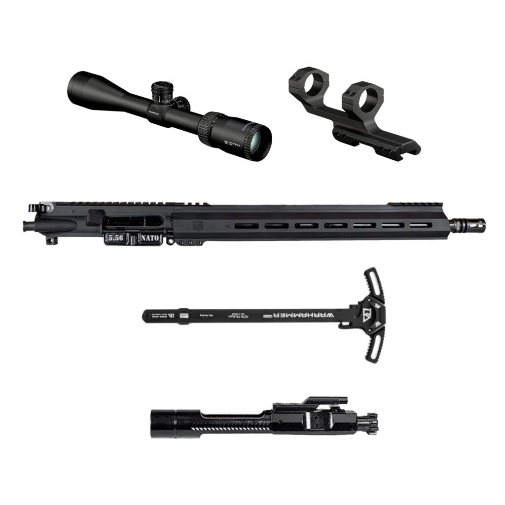 DB15 5.56 16″ CARBON SERIES 16″ UPPER ASSEMBLY W/ 15″ YP RAIL, BLACK | BCGS & AMBI CH | Vortex Rifle Scope and Mount