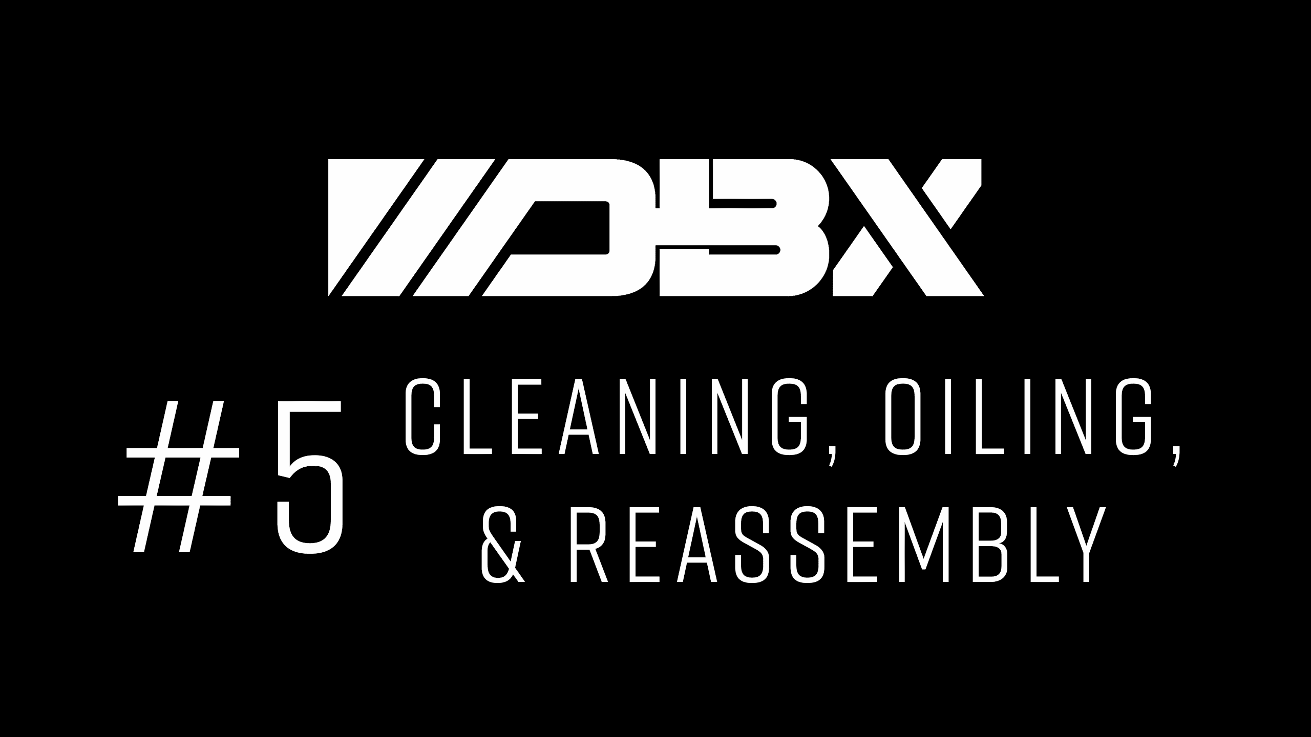 DBX Instructional Video 5 - Cleaning, Oiling, and Reassembly